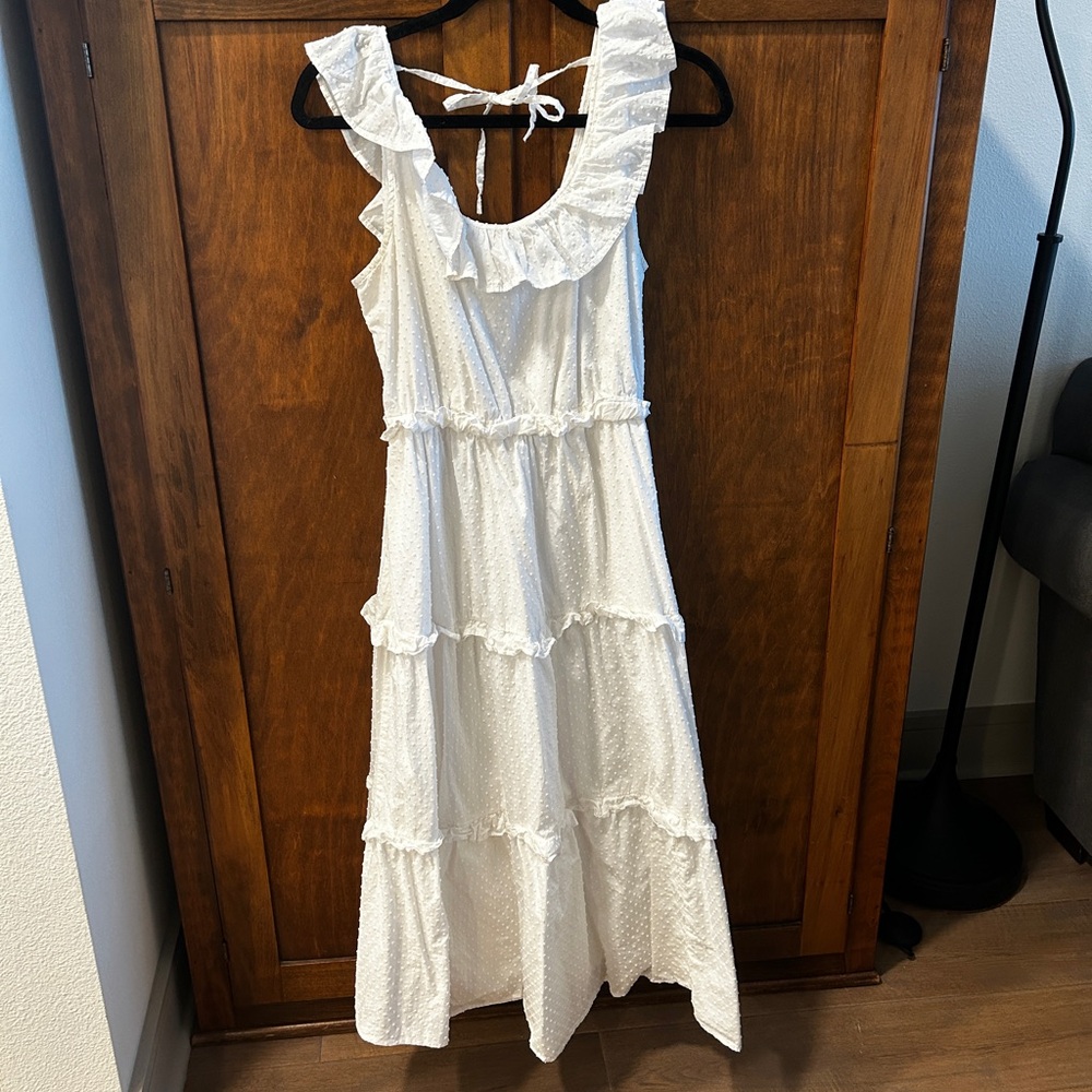 J Crew White Swiss Dress